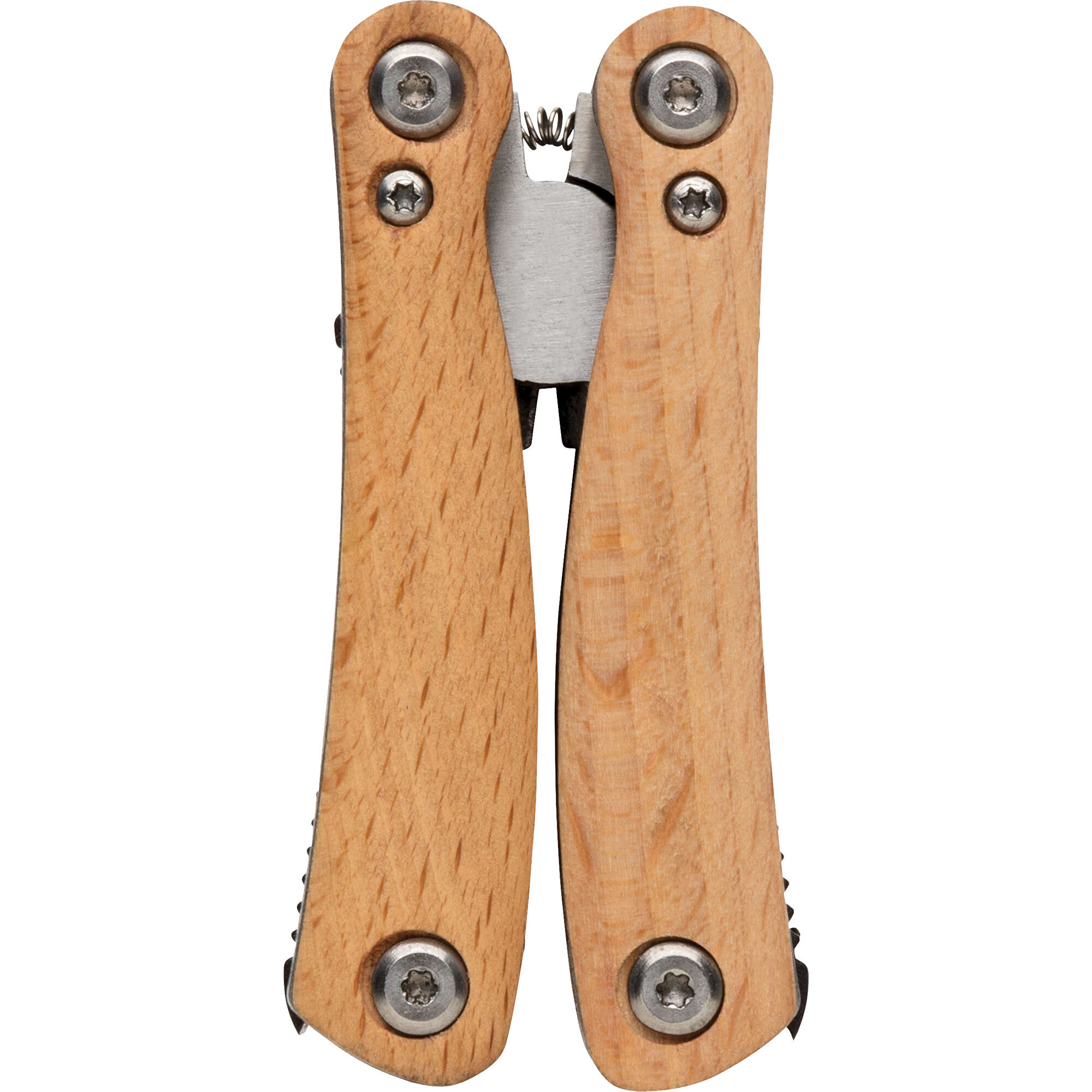 Holz MiniMultitool (braun, Holz, Edelstahl, 155g) als Werbegeschenke