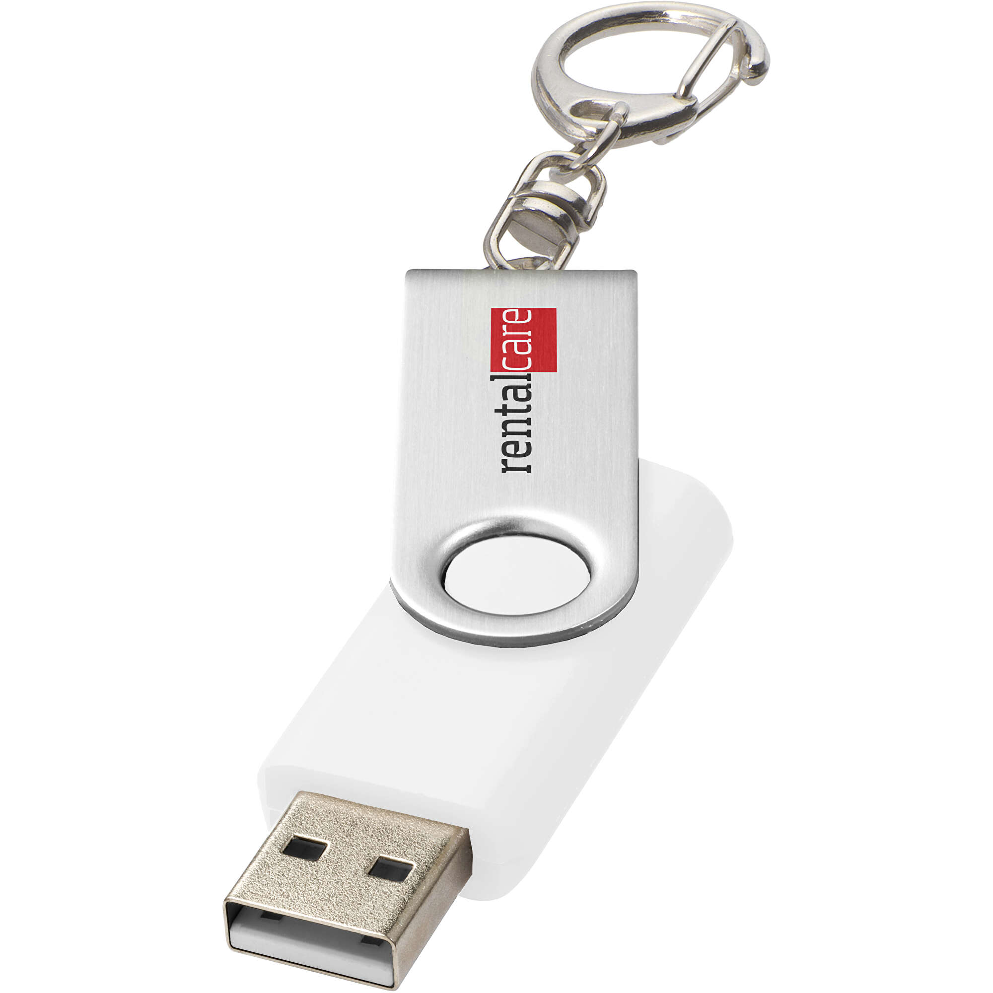 Rotate mit Schlüsselanhänger USBStick (1 GB, weiß, Kunststoff