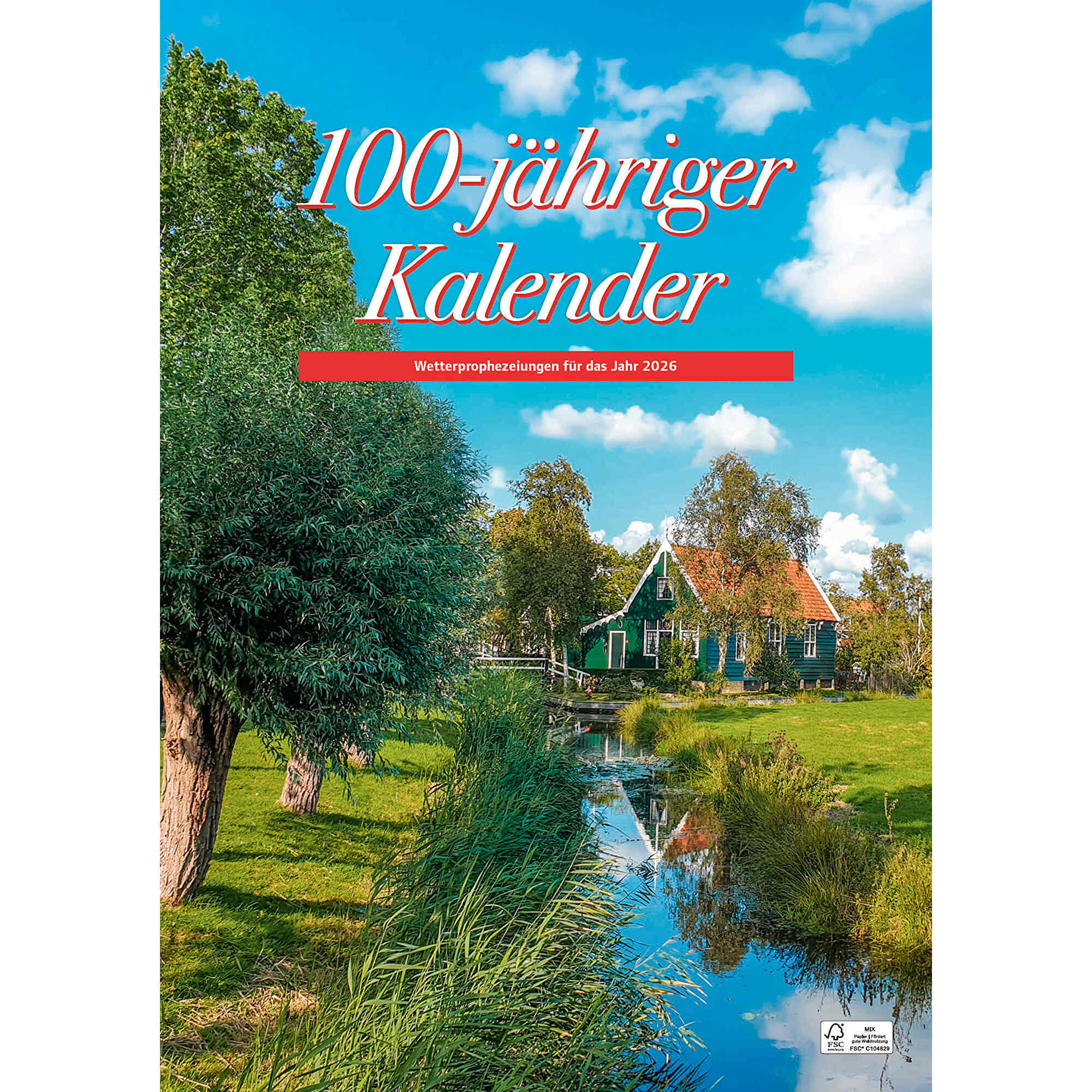 100-Jähriger Kalender mit Wetterprognosen (Papier, 280g) als