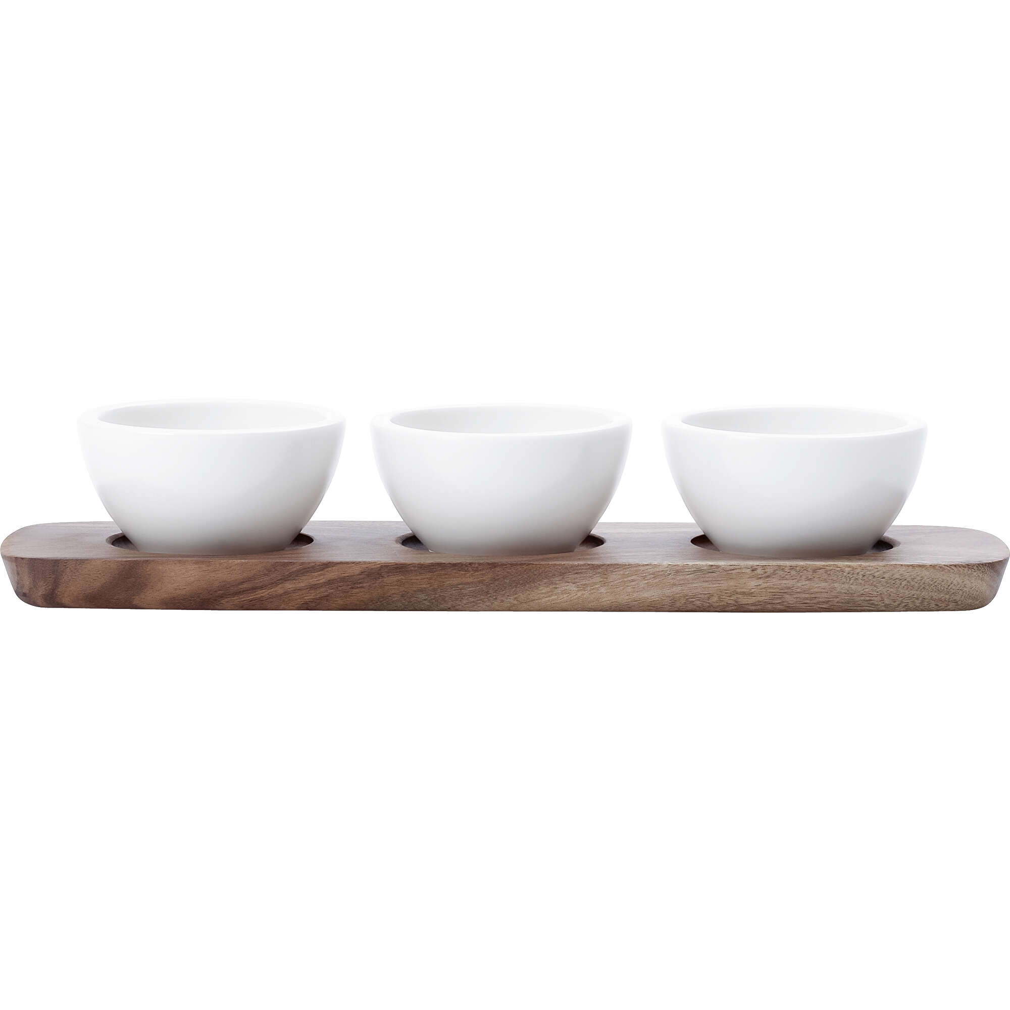 1a-Handelsagentur Set Di 4 Ciotole A Stella In Ceramica Bianca - Ideali Per Salse E Snack