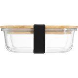 Hitzebeständige Glas-Lunchbox mit Bambusdeckel, Dichtung und 640 ml Volumen