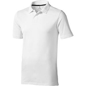 Calgary Poloshirt Für Herren , weiß, Piqué Strick 100% BCI Baumwolle, 200 g/m2, XS, 