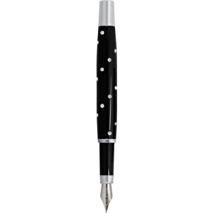Füller ST. PETERSBURG , schwarz / silber, Messing, 19,20cm x 3,30cm x 8,30cm (Länge x Höhe x Breite)