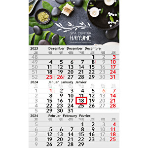 3-Monats-Kalender Budget 3 Bestseller, Rot , hellgrau,rot, Papier, 49,00cm x 30,00cm (Länge x Breite)