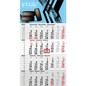 4-Monats-KalenderBudget 4 Bestseller, Rot , hellgrau,rot, Papier, 56,00cm x 30,00cm (Länge x Breite)
