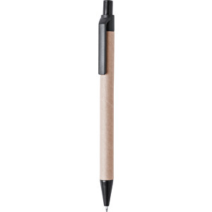Kugelschreiber Tori , schwarz, Reclycling Pappe, 13,70cm (Breite)