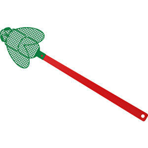 Fliegenklatsche 'Brummi' , rot, grün, PE+PS, 41,20cm x 0,50cm x 10,20cm (Länge x Höhe x Breite)