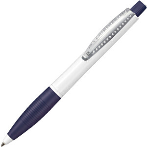 Kugelschreiber CLUB , Ritter-Pen, nachtblau/weiß, ABS-Kunststoff, 14,20cm (Länge)
