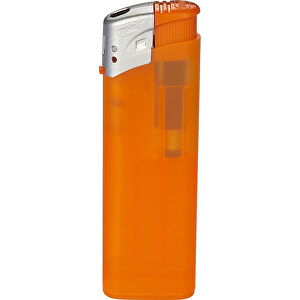 TOM® EB-15 68 Elektronik-Feuerzeug , Tom, gefrostet orange, AS/ABS, 2,50cm x 8,20cm x 1,10cm (Länge x Höhe x Breite)