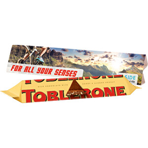 Toblerone Riegel , Toblerone, weiß, Karton, 14,20cm x 3,00cm x 3,00cm (Länge x Höhe x Breite)