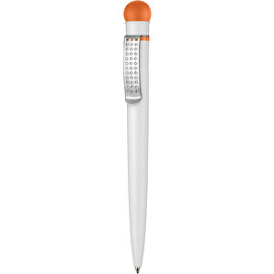 Kugelschreiber SATELLITE , Ritter-Pen, orange/weiß, ABS-Kunststoff, 14,60cm (Länge)