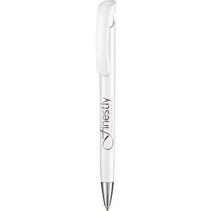 Kugelschreiber BONITA , Ritter-Pen, weiß, ABS-Kunststoff, 14,80cm (Länge)