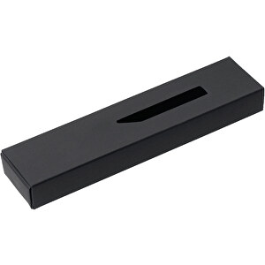 Kugelschreiber Geschenkverpackung , schwarz, Karton, 18,20cm x 2,10cm x 4,30cm (Länge x Höhe x Breite)