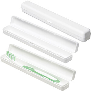 Schutzbox 'Zahnbürste' , weiss, Kunststoff, 20,50cm x 2,40cm x 2,60cm (Länge x Höhe x Breite)