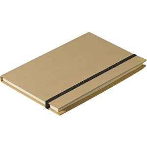 Karton Notizbuch A5 , braun, Papier, Karton, 21,00cm x 1,40cm x 14,00cm (Länge x Höhe x Breite)