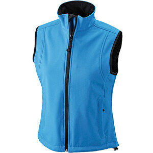 Ladies’ Softshell Vest , James Nicholson, aqua, 95% Polyester, 5% Elasthan, S, 