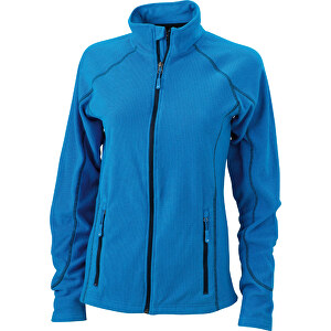 Ladies’ Structure Fleece Jacket , James Nicholson, aqua/navy, 100% Polyester, S, 