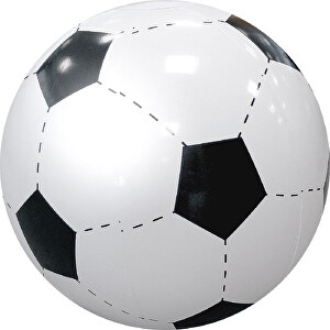 Wasserball 'Fußball', Klein , weiß/schwarz, Kunststoff, 