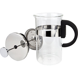 ROMINOX® Kaffee- / Teebereiter // Fidelo , transparent, Borosilikatglas, Edelstahl, Kunststoff, 9,00cm x 18,00cm x 9,00cm (Länge x Höhe x Breite)