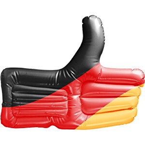 Aufblasbarer Daumen 'Deutschland' , Deutschland-Farben, Kunststoff, 40,50cm x 0,50cm x 39,00cm (Länge x Höhe x Breite)