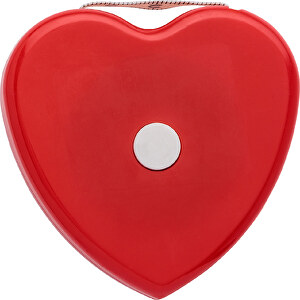 BMI Maßband Heart , rot, ABS, PVC, 6,70cm x 1,70cm x 6,50cm (Länge x Höhe x Breite)