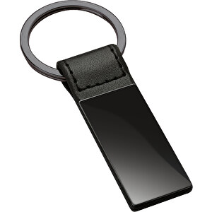 Schlüsselanhänger REFLECTS-LIMBIATE , Reflects, schwarz, Kunstleder, Metall, 8,50cm x 0,70cm x 3,50cm (Länge x Höhe x Breite)