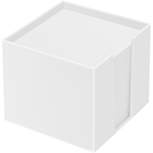 Zettelbox 'Epsilon' , weiß, PS+PAP, 1,05cm x 0,90cm x 1,05cm (Länge x Höhe x Breite)