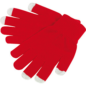 Touchscreen-Handschuhe OPERATE , rot, 95% Polyacryl / 5% Elastan, 1,00cm (Länge)