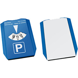 Parkscheibe 'Alpha' , blau, weiß, ABS+PS+PE, 15,00cm x 0,80cm x 12,00cm (Länge x Höhe x Breite)