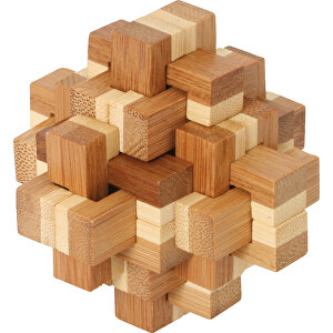 Bambus-Puzzle Kristallus , Bambus, 8,60cm x 7,70cm x 8,90cm (Länge x Höhe x Breite)