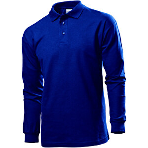 Polo Long Sleeve , Stedman, navy blau, 85 % Baumwolle / 15 % Viskose, XL, 