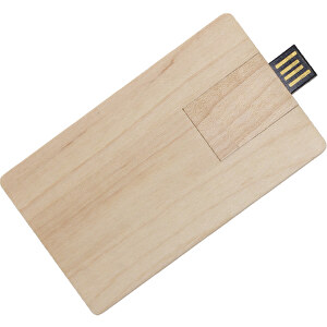 USB-Stick Karte Ahorn 16GB , Promo Effects MB , ahorn MB , 16 GB , Holz MB , 3 - 10 MB/s MB , 9,00cm x 0,60cm x 5,30cm (Länge x Höhe x Breite)