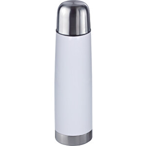 Isolierflasche 'Vakuum' 0,5 L, Lackiert , weiss, Metall, 25,00cm (Höhe)