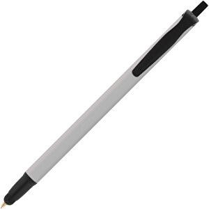 BIC® Clic Stic Stylus Kugelschreiber , BiC, metallgrau/schwarz, Kunststoff, 14,00cm x 1,20cm (Länge x Breite)