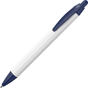 BIC® Wide Body™ Kugelschreiber , BiC, weiss / marineblau, Kunststoff, 1,50cm x 11,60cm (Länge x Breite)