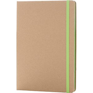 Nachhaltiges A5 Notizbuch , grün, Papier, Papier, 21,00cm x 1,10cm x 14,40cm (Länge x Höhe x Breite)