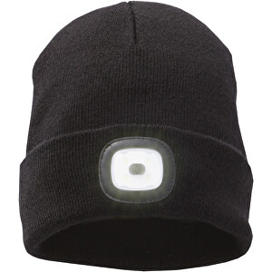 Mighty Mütze Mit LED Licht , schwarz, 1x1 Rib Strick 100% Acryl, 92 g/m2, 