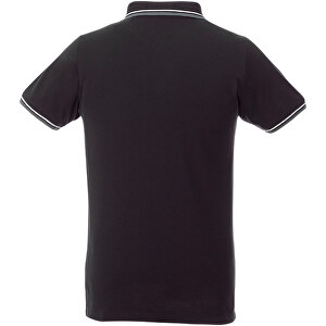 Fairfield Poloshirt Mit Weissem Rand Für Herren , schwarz / grau meliert / weiss, Piqué-Strick aus 100 % Baumwolle, XXXL, 
