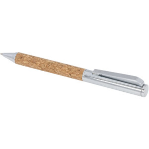Cortegana Kugelschreiber , natur / silber, Kork, 14,00cm (Länge)