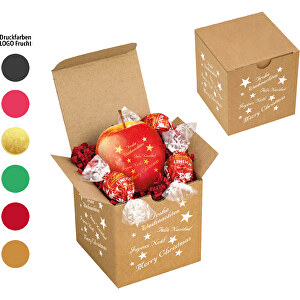 LogoFrucht Christmas-Box , mehrfarbig, Pappe, 9,50cm x 9,50cm x 9,50cm (Länge x Höhe x Breite)