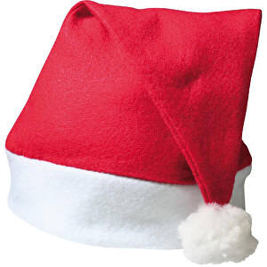 Weihnachtsmütze , rot/weiß, Textil, 36,00cm x 30,00cm (Länge x Breite)