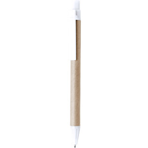 Kugelschreiber COMPO , weiß, Reclycling Pappe, 14,00cm (Breite)