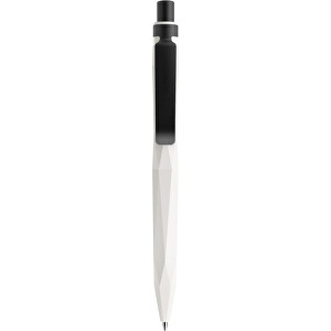 Prodir QS20 PMS Push Kugelschreiber , Prodir, weiß / schwarz satiniert, Kunststoff/Metall, 14,10cm x 1,60cm (Länge x Breite)