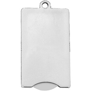 Chip-Schlüsselanhänger 'Square' , weiß, Kunststoff, 5,70cm x 0,40cm x 3,00cm (Länge x Höhe x Breite)