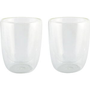 Gläser-Set DRINK LINE, Doppelwandig , transparent, Borosilikatglas, 10,00cm (Höhe)