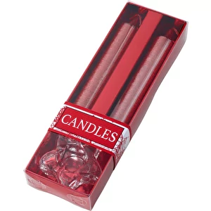 Deux bougies pailletées avec su ...