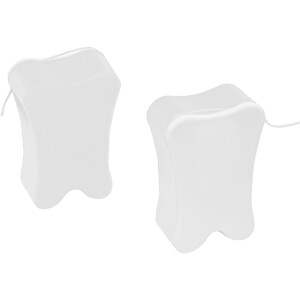 Zahnseide , weiss, weiss, PP, 0,33cm x 0,47cm x 0,18cm (Länge x Höhe x Breite)