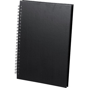 Notizbuch GULLIVER , schwarz, Recycelt Pappe, 16,40cm x 1,60cm x 21,70cm (Länge x Höhe x Breite)