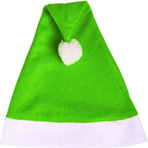 Weihnachtsmütze Papa Noel , grün, Polyester, 30,00cm x 43,00cm (Länge x Breite)