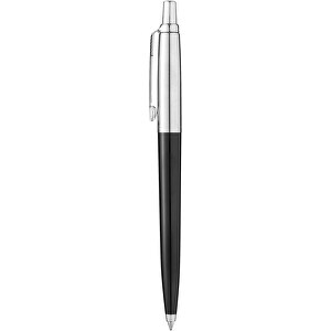 Jotter Kugelschreiber , Parker, schwarz / silber, Kunststoffschaft mit Edelstahlverzierung, 12,80cm (Länge)